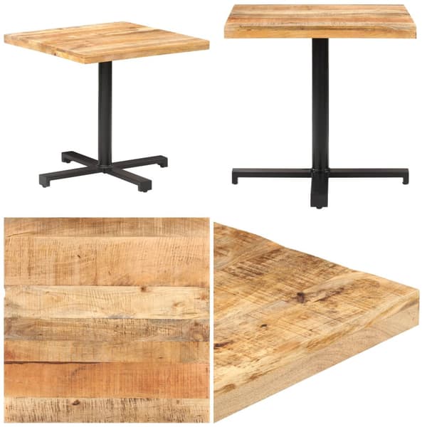 Cafébord fyrkantigt 80x80x75 cm grovt mangoträ - Bistrobord - Cafébord - Home & Living