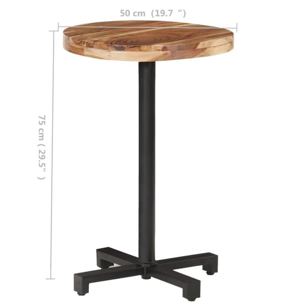 Bistrobord Ø50x75 cm rund massivt akacietræ - Bistrobord - Bistroborde - Home & Living