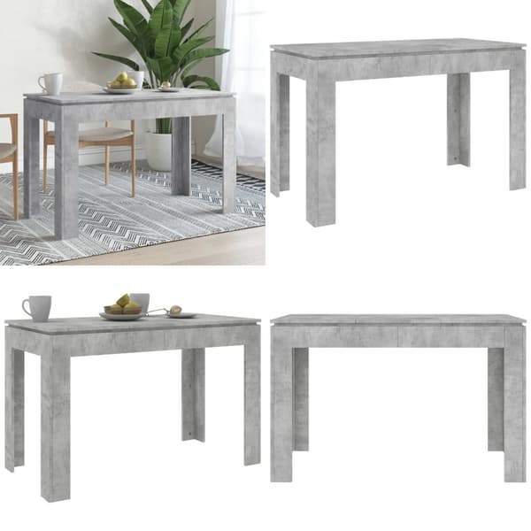 Ruokapöytä betoninharmaa 120x60x76 cm tekninen puu - Ruokapöytä - Ruokapöydät - Home & Living