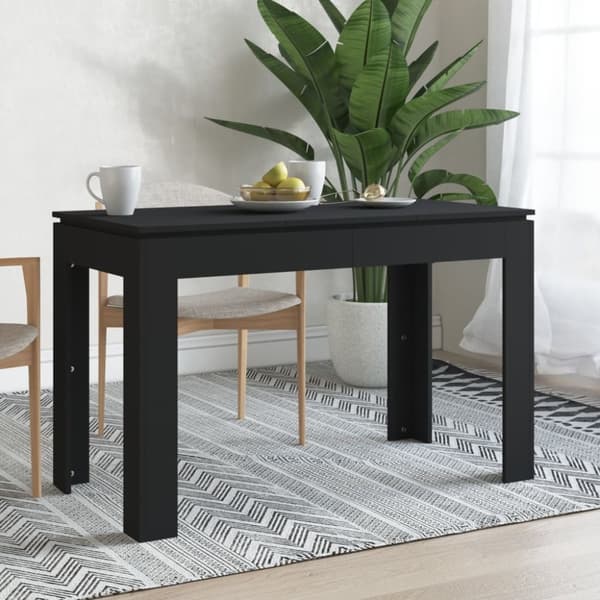 Matbord svart 120x60x76 cm konstruerat trä - Matbord - Matsalsbord - Home & Living