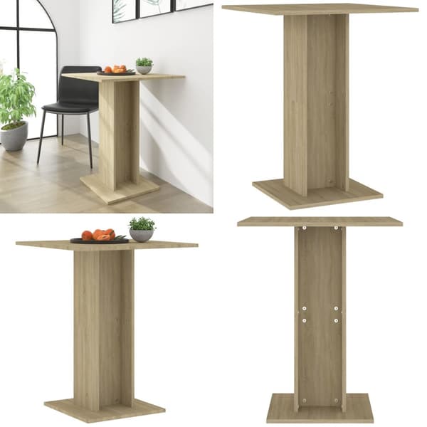 Cafébord sonoma-ek 60x60x75 cm konstruerat trä - Matbord - Uteplatsbord - Home & Living