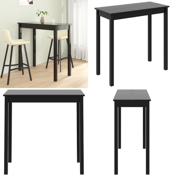 Barbord 115x55x107 cm MDF sort - Barbord - Barborde - Home & Living
