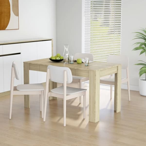Matbord sonoma-ek 140x74,5x76 cm konstruerat trä - Matbord - Matsalsbord - Home & Living