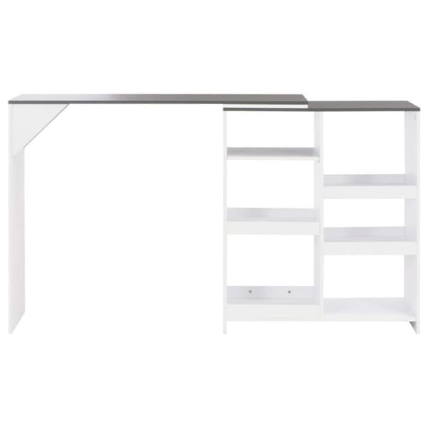 Barbord med flyttbar hylla vit 138x39x110 cm - Barbord - Bar Bord - Home & Living