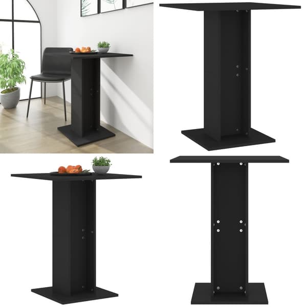 Bistrobord 60x60x75 cm konstrueret træ sort - Bistrobord - Bistroborde - Home & Living