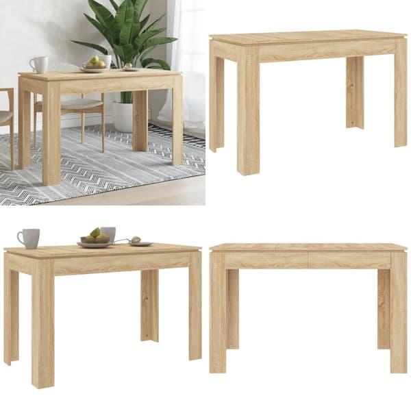 Matbord sonoma-ek 120x60x76 cm konstruerat trä - Matbord - Matsalsbord - Home & Living