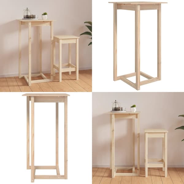 Barbord 60x60x110 cm massivt furu - Bistrobord - Cafébord - Home & Living