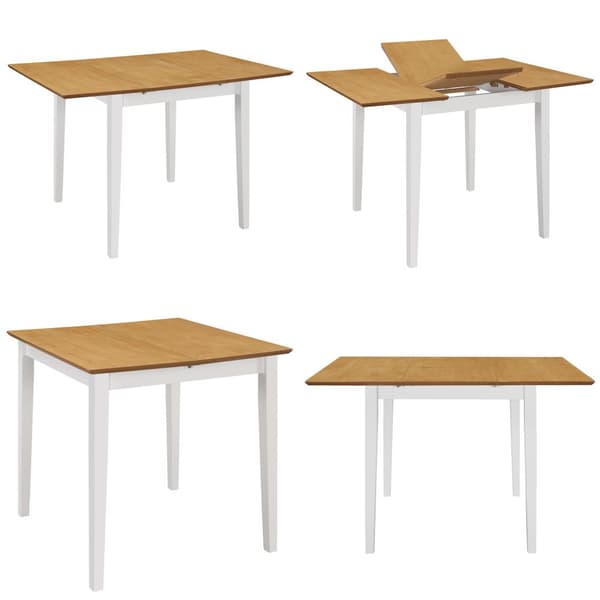Jatkettava ruokapöytä valkoinen (80-120)x80x74 cm MDF - Ruokapöytä - Ruokapöydät - Home & Living