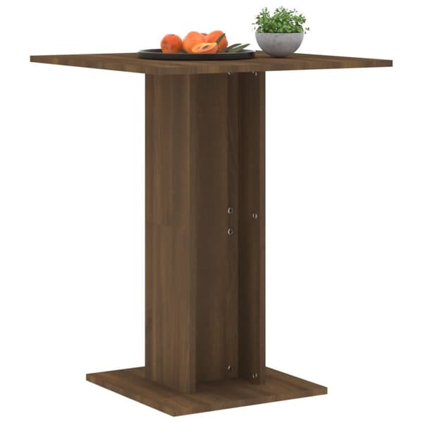 Bistrobord 60x60x75 cm konstrueret træ brun egetræ - Bistrobord - Bistroborde - Home & Living