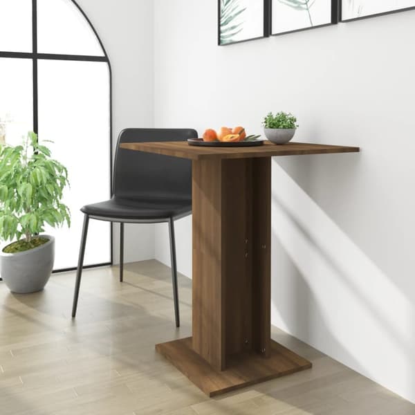 Bistrobord 60x60x75 cm konstrueret træ brun egetræ - Bistrobord - Bistroborde - Home & Living