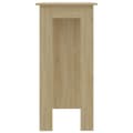 Miniatyrbillede 5 af 9: Barbord med hylde 102x50x103,5 cm konstrueret træ sonoma-eg - Barbord - Barborde - Home & Living