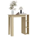 Miniatyrbillede 6 af 9: Barbord med hylde 102x50x103,5 cm konstrueret træ sonoma-eg - Barbord - Barborde - Home & Living