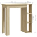 Miniatyrbillede 8 af 9: Barbord med hylde 102x50x103,5 cm konstrueret træ sonoma-eg - Barbord - Barborde - Home & Living