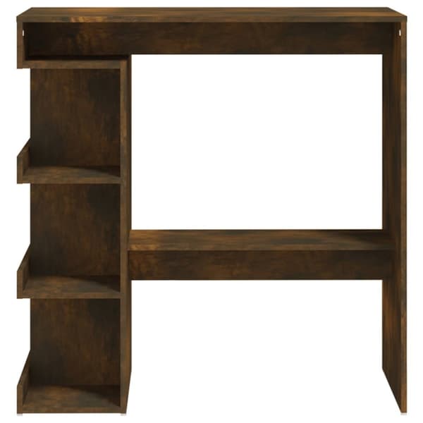 Barbord med hyllor rökfärgad ek 100x50x101,5 cm konstruerat trä - Barbord - Bord - Home & Living