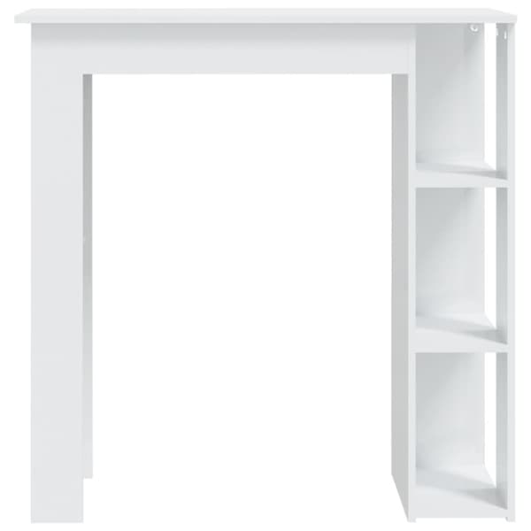 Barbord med hylde 102x50x103,5 cm konstrueret træ hvid højglans - Barbord - Barborde - Home & Living