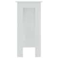 Miniatyrbillede 5 af 9: Barbord med hylde 102x50x103,5 cm konstrueret træ hvid højglans - Barbord - Barborde - Home & Living