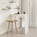 Miniatyrbillede 7 af 9: Barbord med hylde 102x50x103,5 cm konstrueret træ hvid højglans - Barbord - Barborde - Home & Living