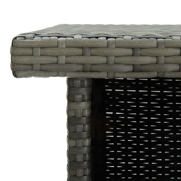 Kulmabaaripöytä harmaa 100x50x105 cm polyrottinki - Baaripöytä - Baaripöydät - Home & Living