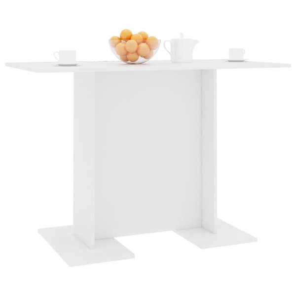 Ruokapöytä valkoinen 110x60x75 cm tekninen puu