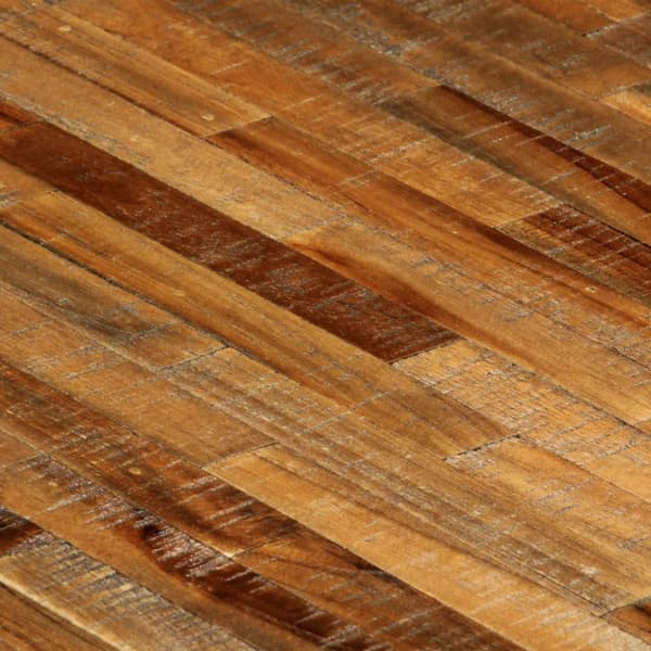 spisebord i genanvendt teak og stål 180 x 90 x 76 cm
