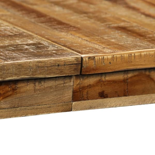 spisebord i genanvendt teak og stål 180 x 90 x 76 cm