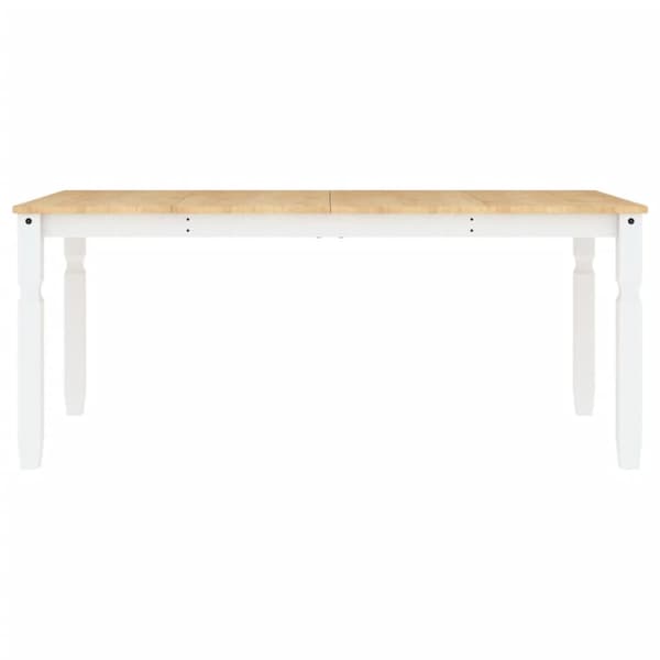 spisebord Corona 180x90x75 cm massivt fyrretræ hvid