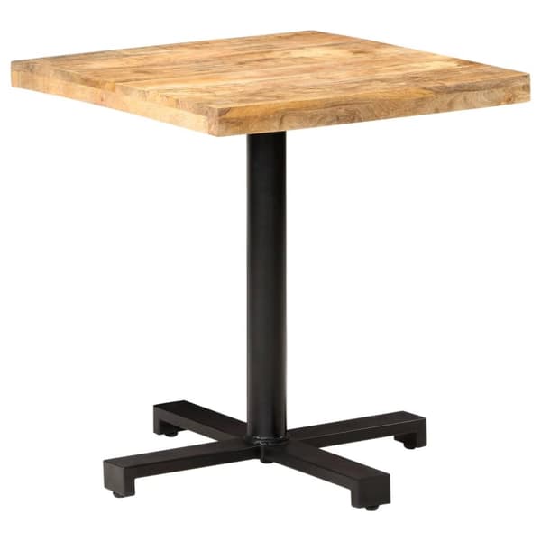 Bistropöytä neliö 70x70x75 cm karkea mangopuu