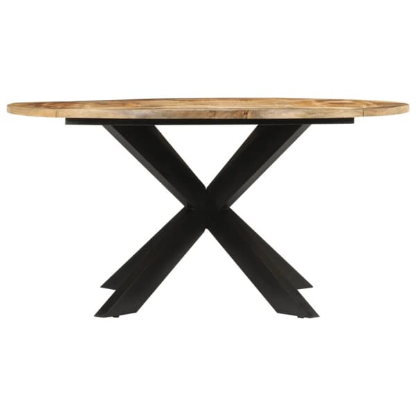 spisebord Ø560x76 cm massivt ru mangotræ