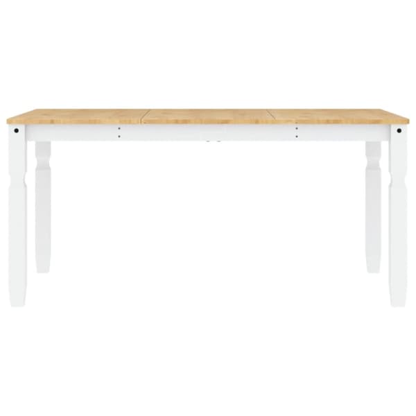 spisebord Corona 160x80x75 cm massivt fyrretræ hvid