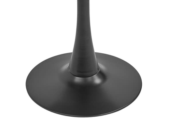 Matbord Svart och Guld Marmor med Svart MDF Skiva Metallunderrede 90 cm Industriellt Runt Köksbord