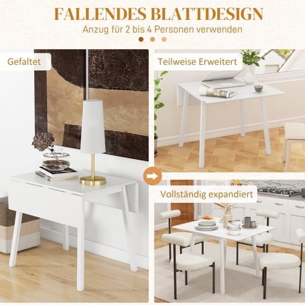 Rootz sammenklappeligt spisebord - Alsidigt bord - Stilfuldt bord - Pladsbesparende design - Holdbart fyrretræ - Multifunktionel brug - 86D x 110W x 7
