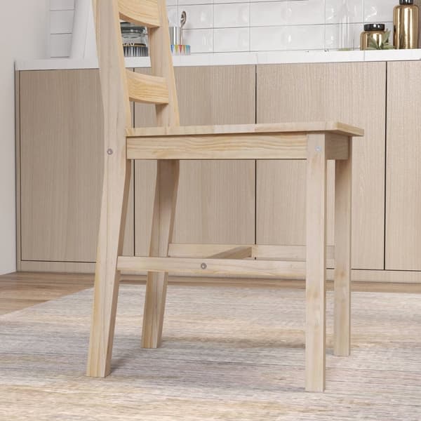 Rootz 5-delt spisebordssæt - Spisestuemøbler - Fyrretræ Spisestuesæt - Pladsbesparende design - Materialer af høj kvalitet - Gulvbeskyttelse - Bord: 1