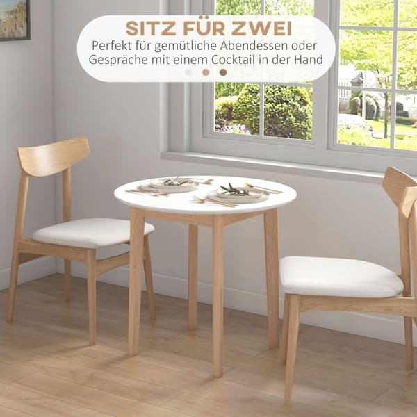 Rootz Spisebord - Køkkenbord - Pladsbesparende bord - Klassisk Scandi Design - Slidstærkt fyrretræ - 75cm x 75cm x 76cm
