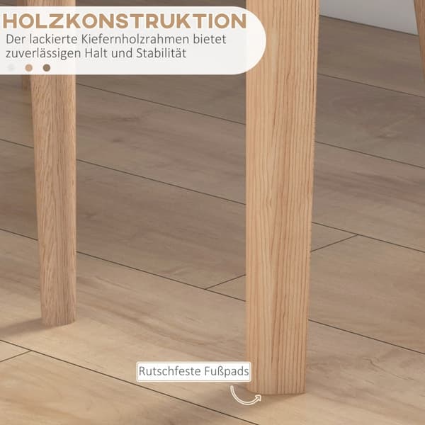 Rootz Spisebord - Køkkenbord - Pladsbesparende bord - Klassisk Scandi Design - Slidstærkt fyrretræ - 75cm x 75cm x 76cm