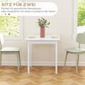Miniatyrbild 4 av 10: Rootz Köksbord - Matbord - Fyrkantigt bord - Modern design - Massiv furu - 75cm x 75cm x 76cm - Vit