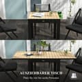 Pikkukuva 4 / 10: Rootz Garden Pöytä - Ulkopöytä - Patiopöytä - Säänkestävä - Laajennettavissa - Säädettävät jalkatuet - 162cm x 80cm x 75cm - Keltainen - Alumiini