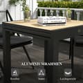 Pikkukuva 5 / 10: Rootz Garden Pöytä - Ulkopöytä - Patiopöytä - Säänkestävä - Laajennettavissa - Säädettävät jalkatuet - 162cm x 80cm x 75cm - Keltainen - Alumiini