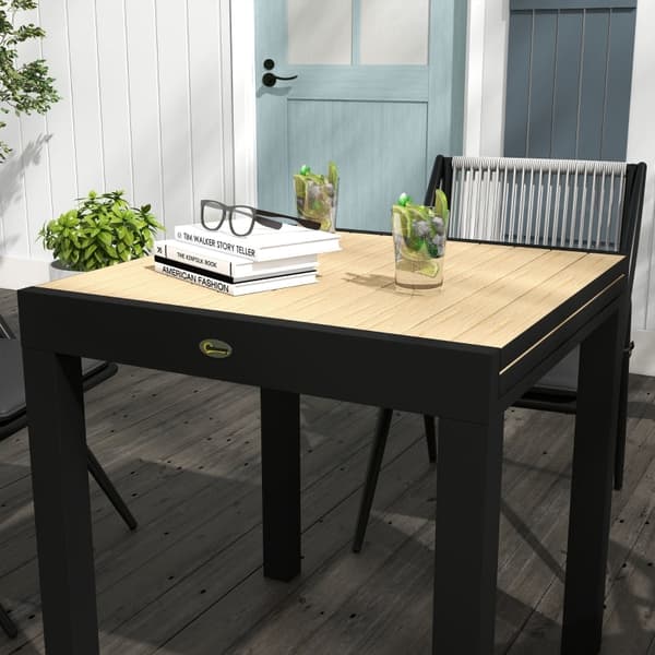 Rootz Garden Pöytä - Ulkopöytä - Patiopöytä - Säänkestävä - Laajennettavissa - Säädettävät jalkatuet - 162cm x 80cm x 75cm - Keltainen - Alumiini