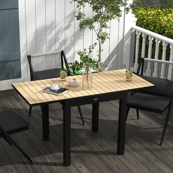 Rootz Garden Pöytä - Ulkopöytä - Patiopöytä - Säänkestävä - Laajennettavissa - Säädettävät jalkatuet - 162cm x 80cm x 75cm - Keltainen - Alumiini