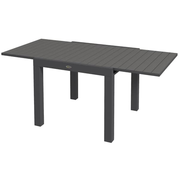 Rootz Havebord - Udendørsbord - Terrassebord - Vejrbestandig - Udvidelig - Letvægts - Effektiv vandafledning - 81/162 cm x 80 cm x 75 cm - Aluminium -