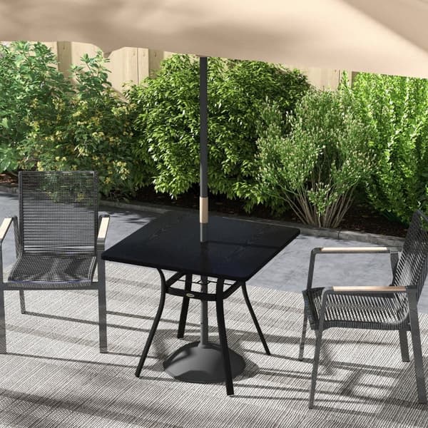 Rootz-ulkopöytä 4 hengelle - Patiopöytä - Puutarhapöytä - Tyylikäs muotoilu - Kestävä teräs - Helppo puhdistaa - 80cm x 80cm x 72cm