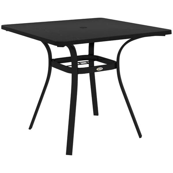 Rootz-ulkopöytä 4 hengelle - Patiopöytä - Puutarhapöytä - Tyylikäs muotoilu - Kestävä teräs - Helppo puhdistaa - 80cm x 80cm x 72cm