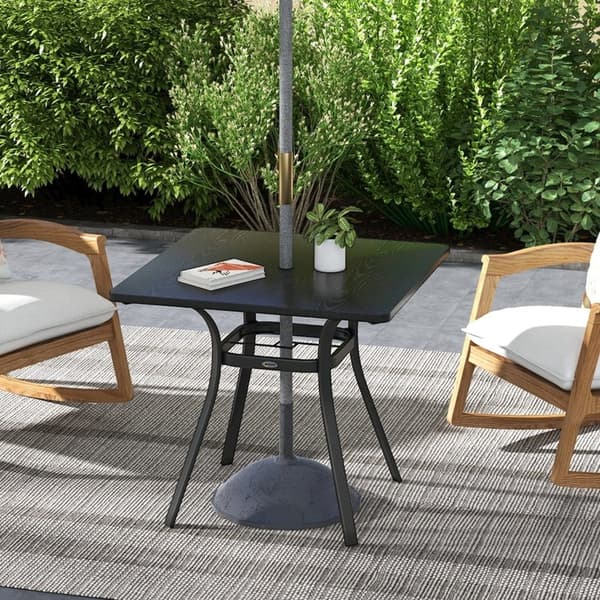 Rootz-ulkopöytä 4 hengelle - Patiopöytä - Puutarhapöytä - Tyylikäs muotoilu - Kestävä teräs - Helppo puhdistaa - 80cm x 80cm x 72cm