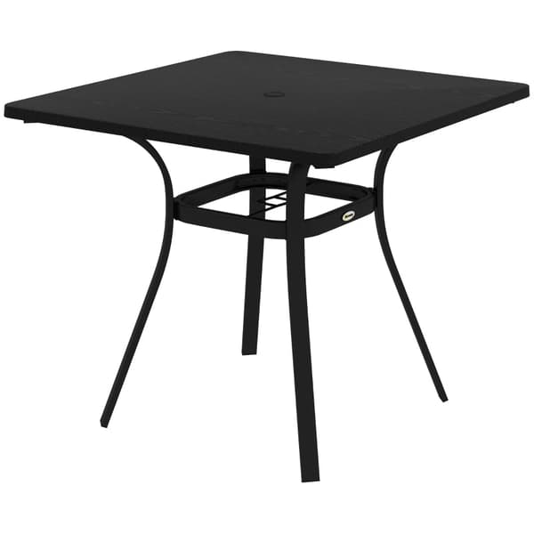 Rootz-ulkopöytä 4 hengelle - Patiopöytä - Puutarhapöytä - Tyylikäs muotoilu - Kestävä teräs - Helppo puhdistaa - 80cm x 80cm x 72cm