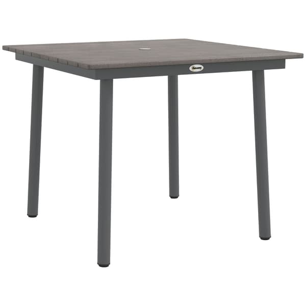 Rootz Trädgårdsbord - Utomhusmatbord - Loungebord - Väderbeständigt - Modern design - 90cm x 90cm x 75cm - Mörkgrå