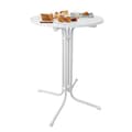 Miniatyrbild 1 av 4: YUENFONG Fällbart högt barbord Ø79cm Runt Bistrobord - Höjd: 110 cm - För trädgård, café, bistro, fest - Vit
