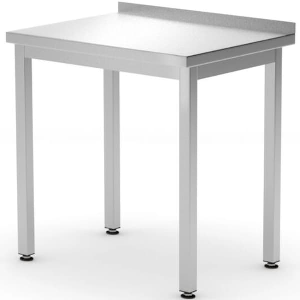 Væghængt bordplade med kant Budget Line STÅL 600 x 600 x 850 mm - Hendi 817186