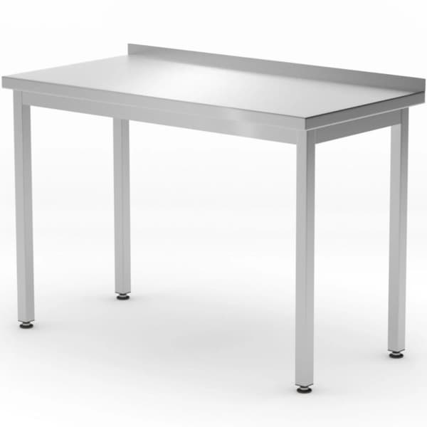 Vägghängt bänkbord med kant Budget Line STÅL 1200 x 600 x 850 mm - Hendi 817216