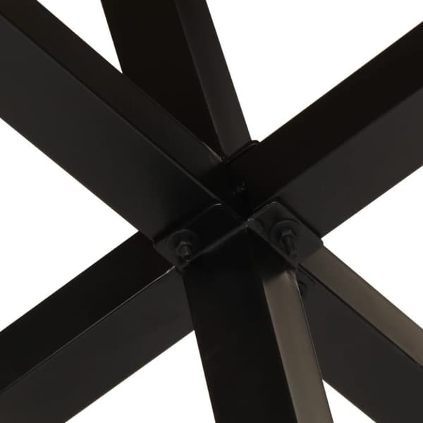 vidaXL spisebord Ø110x75 cm massivt ru mangotræ