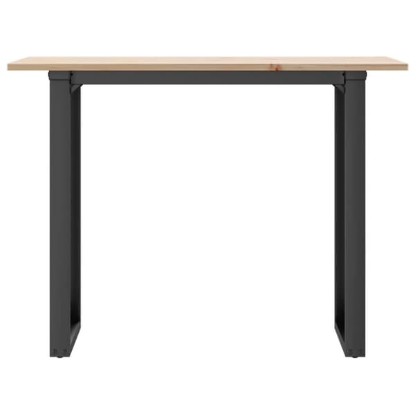 vidaXL SpisebordO-ramme 100x50x75 cm heltre furu og stål